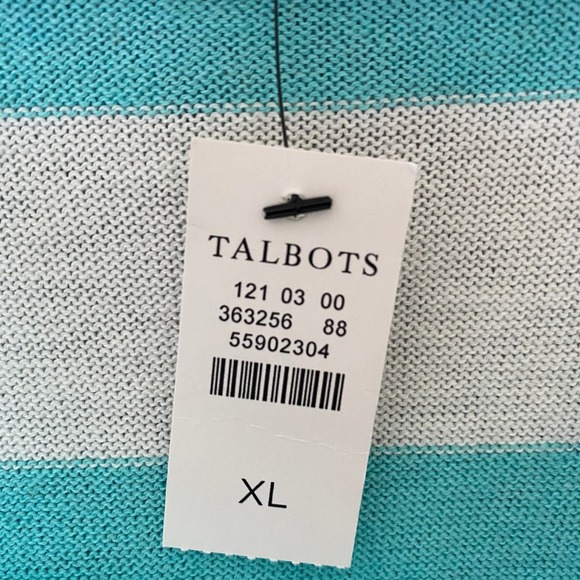 Talbots Women's Long-Sleeved Sweater Size XL Striped Pullover NWT - Picture 4 of 6